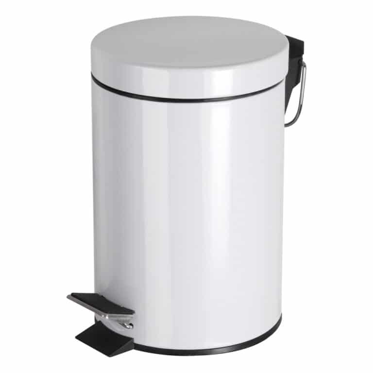 Decotel White Pedal Bin 3 litre - Decotel Ltd