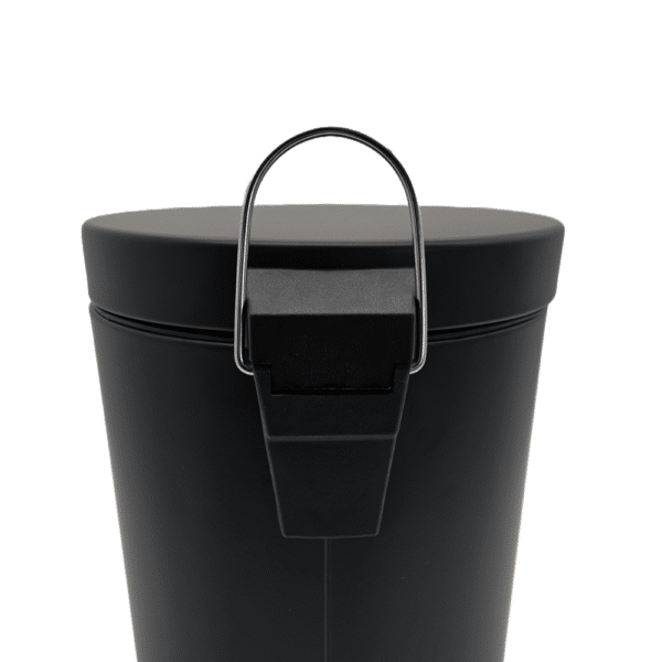 Decotel Matt Black 5 Litre Pedal Bin (EU) - Image 3