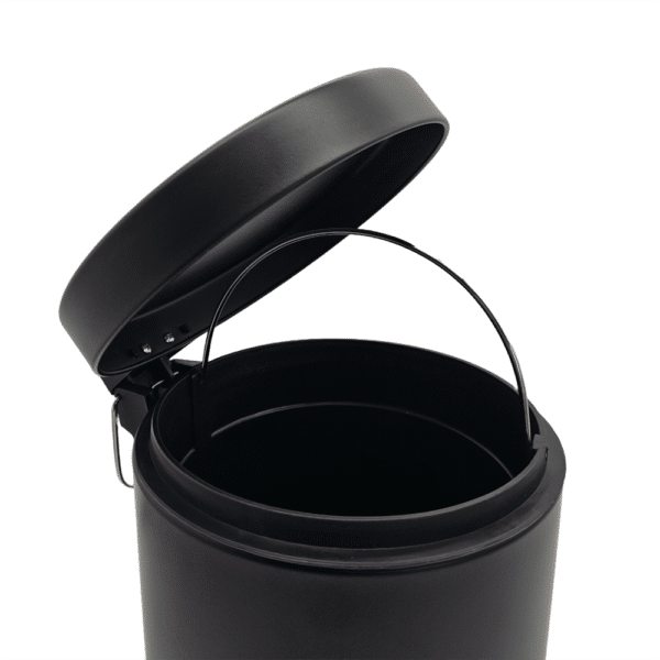 Decotel Matt Black 5 Litre Pedal Bin (EU) - Image 2