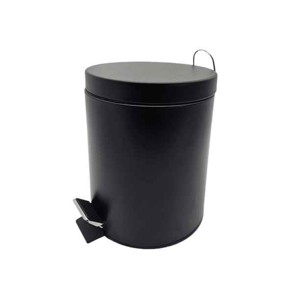 Decotel Matt Black 5 Litre Pedal Bin (EU)